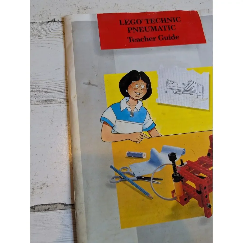 RARE Vintage 1992 LEGO DACTA 9606 Technic Pneumatic Teacher Guide Project Cards